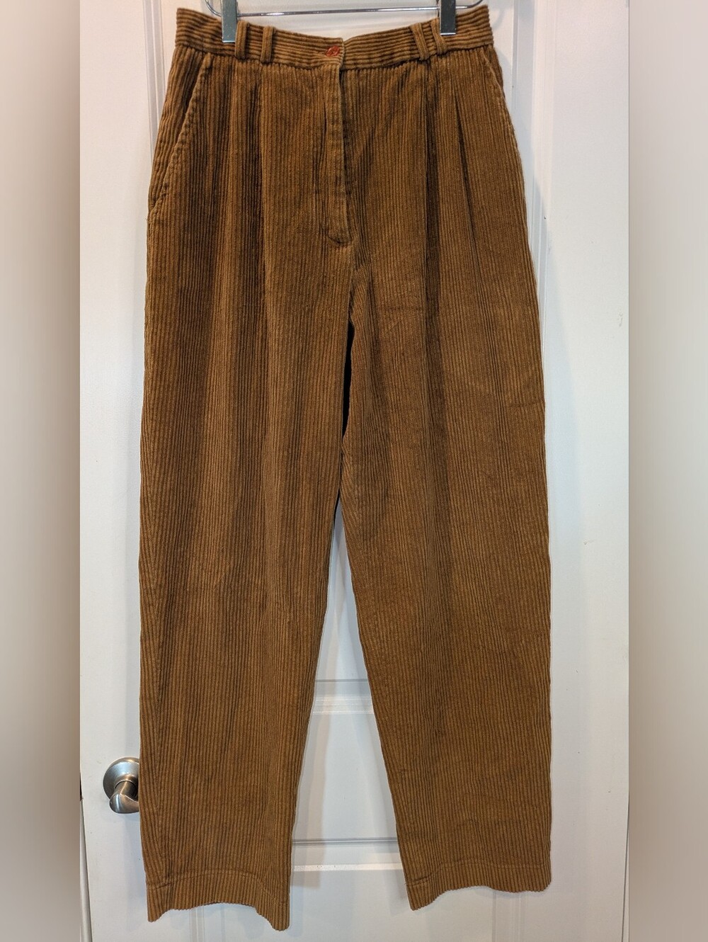 Vintage Rafaella Corduroy Pants 10 Brown High Rise Pleated 90s